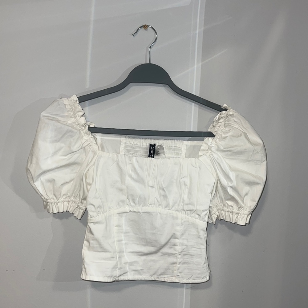 H&M white crop top Xxs